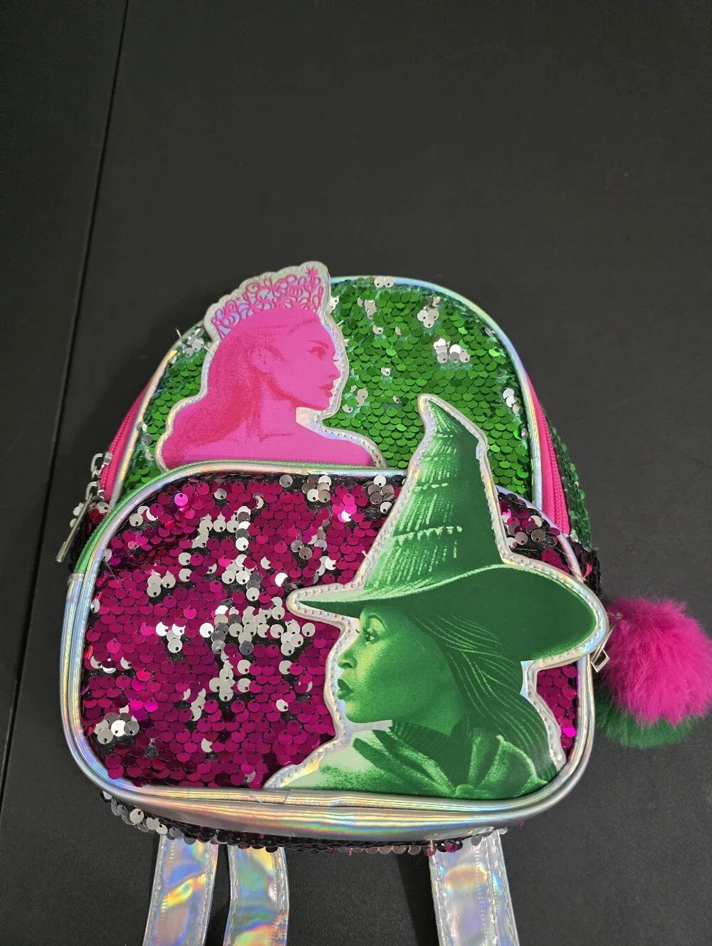 Kids Sequin Wicked Mini Backpack - Pink & Green